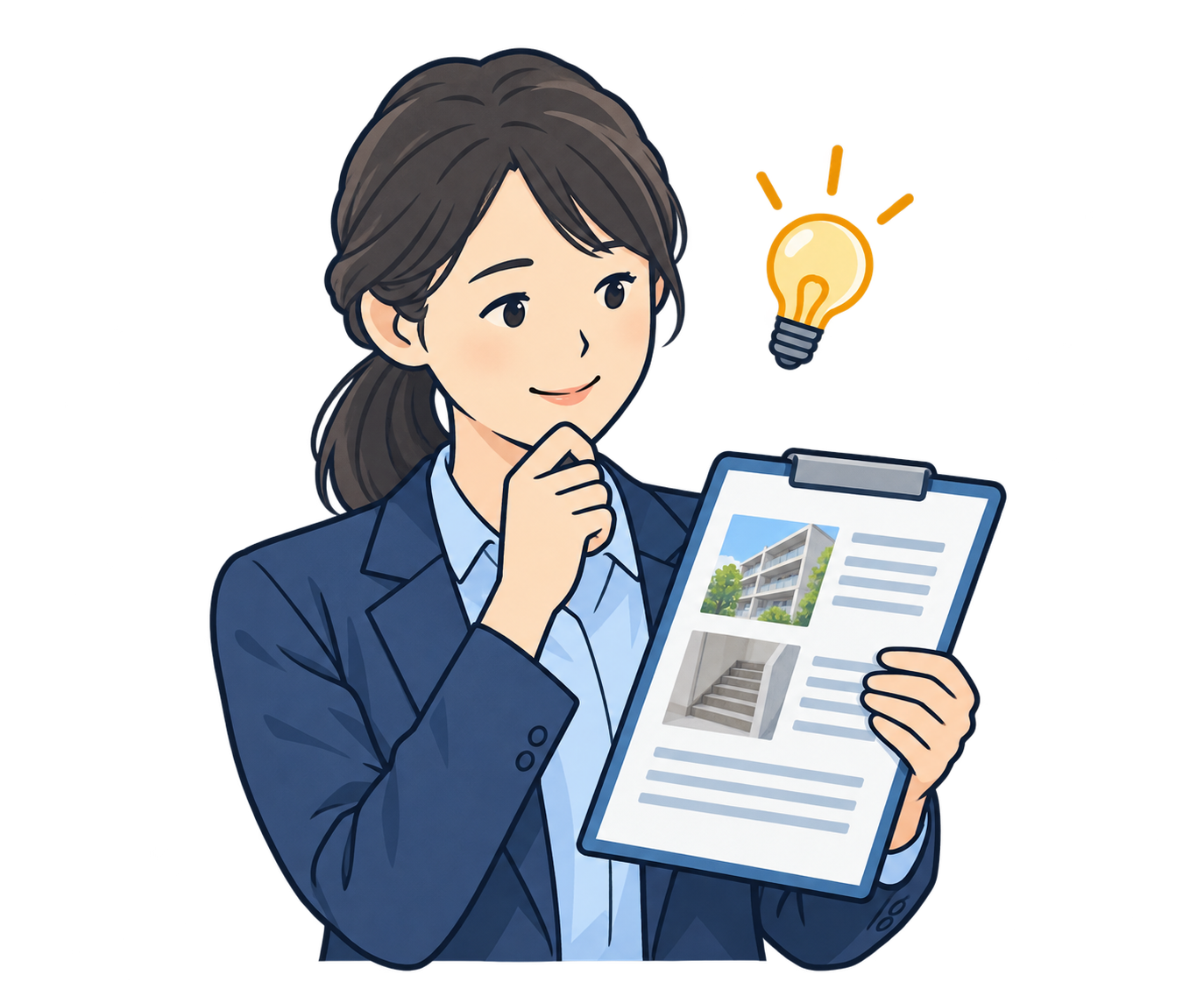 指定様式の報告書を確認する管理者のイラスト